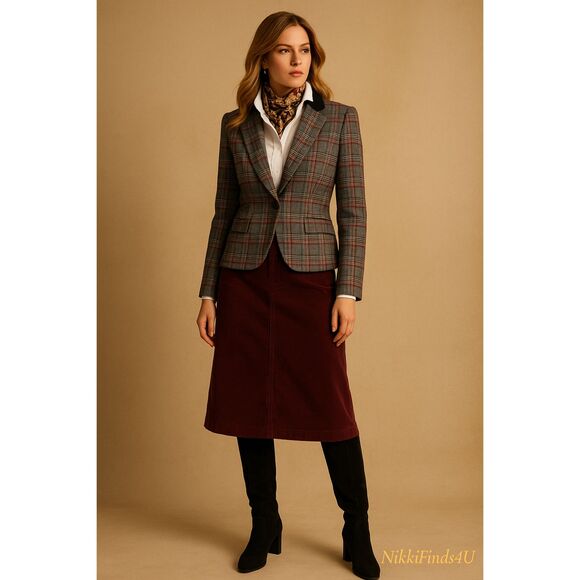 Pendleton Heritage Blazer with Velvet Collar/ Vintage size 10 Timeless - Picture 1 of 11